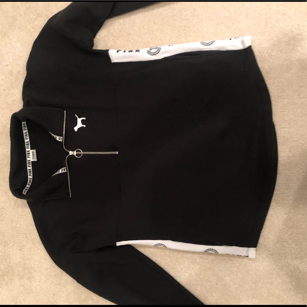 black zipped turtle neck